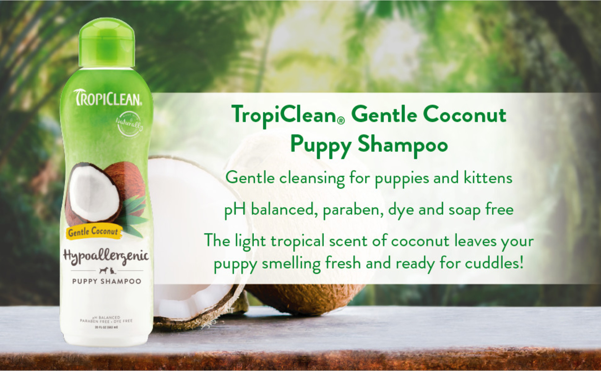 TropiClean Hypo-Allergenic Gentle Coconut Puppy Shampoo